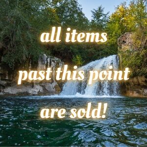 all items past this point are sold!